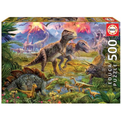 Educa Puzzle 9215969 - Dinosaur Gathering - 500 pieces jigsaw puzzle