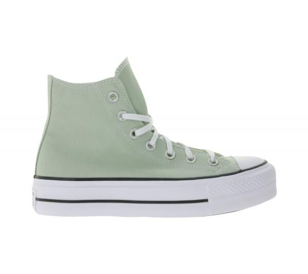 Converse Chuck Taylor All Star Lift Platform Damen Schuhe High Top Chucks mit SmartFOAM-Einlegesohle Retro-Sneaker A03541C Gr&uuml;n