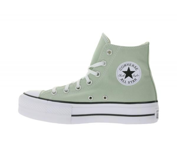 Converse Chuck Taylor All Star Lift Platform Damen Schuhe High Top Chucks mit SmartFOAM-Einlegesohle Retro-Sneaker A03541C Gr&uuml;n