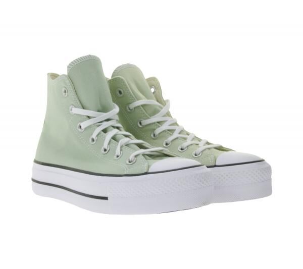 Converse Chuck Taylor All Star Lift Platform Damen Schuhe High Top Chucks mit SmartFOAM-Einlegesohle Retro-Sneaker A03541C Gr&uuml;n