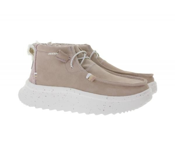 HEY DUDE Wendy Peak Damen Schlupf-Stiefelette im Mokassin-Look mit Wechselfu&szlig;bett und Echtleder 40411-684 Altrosa