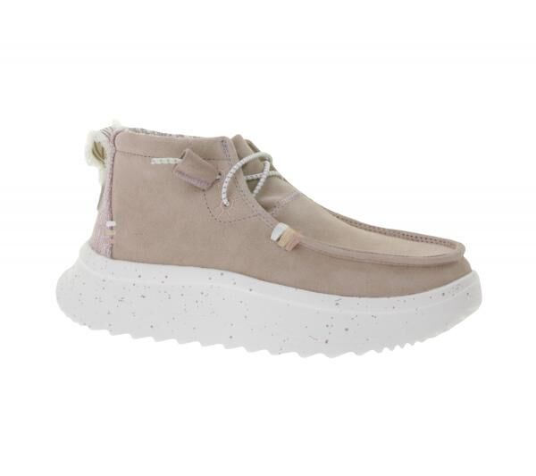 HEY DUDE Wendy Peak Damen Schlupf-Stiefelette im Mokassin-Look mit Wechselfu&szlig;bett und Echtleder 40411-684 Altrosa
