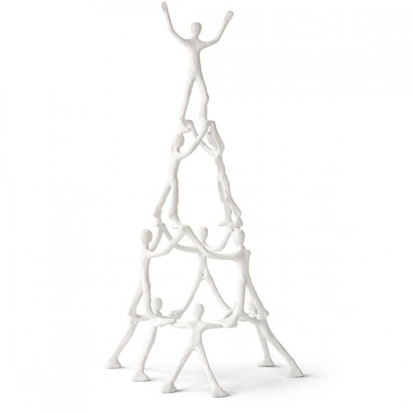J-Line Skulptur Figur Pyramide weiß 74 cm