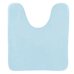 Toilet mat light blue microfiber 45 x 50 cm