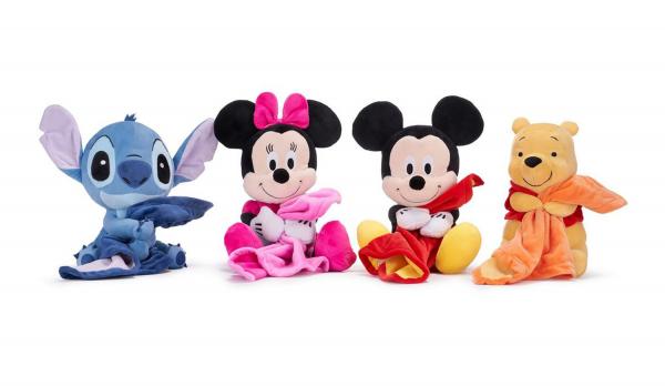 Disney Mix Pl&uuml;sch mit Decke - 4-fach sortiert - 25 cm
