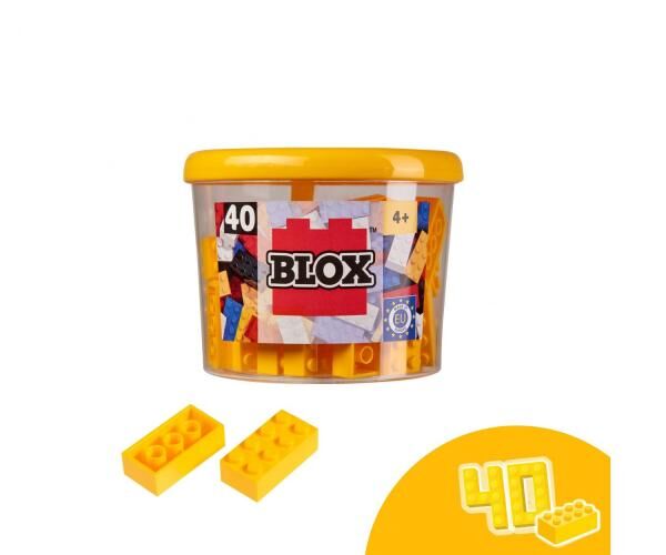 Simba 104118857 - Blox 40 gelbe 8er Bausteine in Dose (Androni)