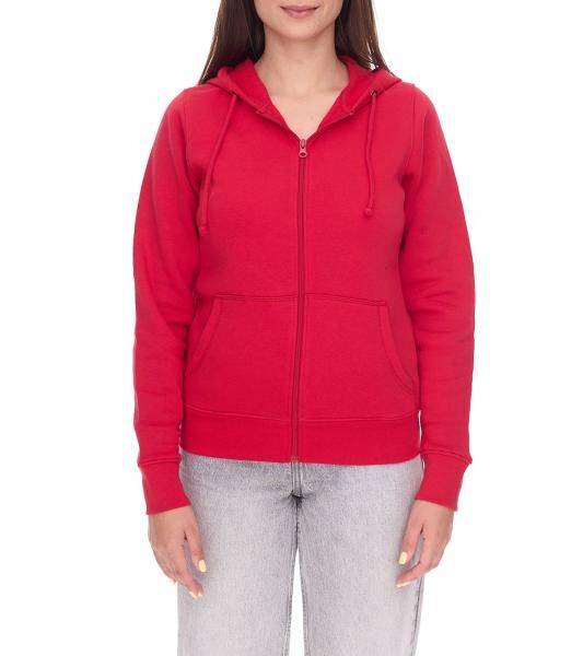 ELEVATE Theron Damen Sweat-Jacke mit 240 g/m2 Baumwoll-Sweater Kapuzen-Pullover Hoodie 3823025 Rot