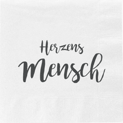 Servietten Herzensmensch, 20er Pack
