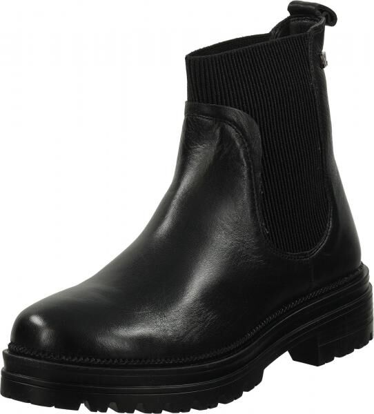 Hochwertige LAZAMANI Stiefelette Schlupfschuhe f&uuml;r Damen 85611 black Schwarz