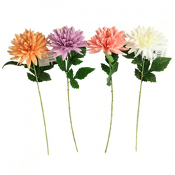 Artificial flower Dahlia 69 cm 4 assorted