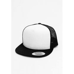 lässige Flexfit Unisex Cap Mesh 205 g/m² Schwarz/Weiß
