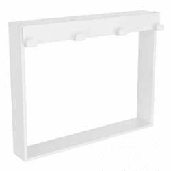 FrameRack WHITE Hängendes Duschregal mit Haken – Bad-Organizer aus Edelstahl