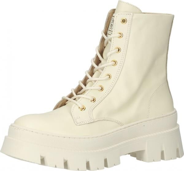 Bequeme Steve Madden Stiefelette Schn&uuml;rschuhe f&uuml;r Damen Frederique SM11002062-287 Wei&szlig;