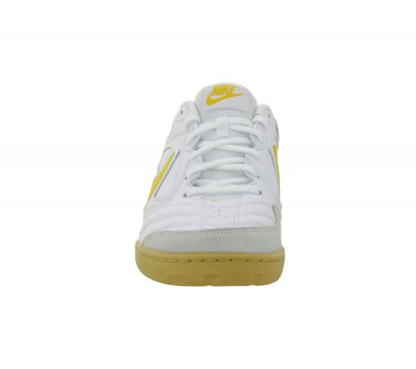 NIKE Gato Herren Low-Top-Sneaker Damen Retro Turnschuhe mit Echtleder Hallen-Schuhe HQ6019 101 Wei&szlig;/Gelb