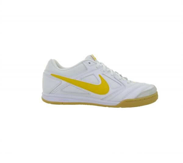 NIKE Gato Herren Low-Top-Sneaker Damen Retro Turnschuhe mit Echtleder Hallen-Schuhe HQ6019 101 Wei&szlig;/Gelb