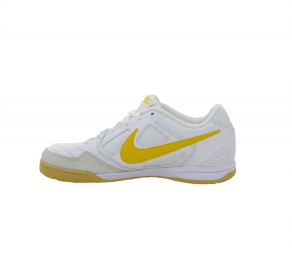 NIKE Gato Herren Low-Top-Sneaker Damen Retro Turnschuhe mit Echtleder Hallen-Schuhe HQ6019 101 Wei&szlig;/Gelb