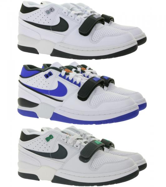 NIKE Alpha Force 88 Herren Basketball-Sneaker Echtleder Turnschuhe im Retro-Look in Wei&szlig;/Schwarz oder Wei&szlig;/Blau/Schwarz