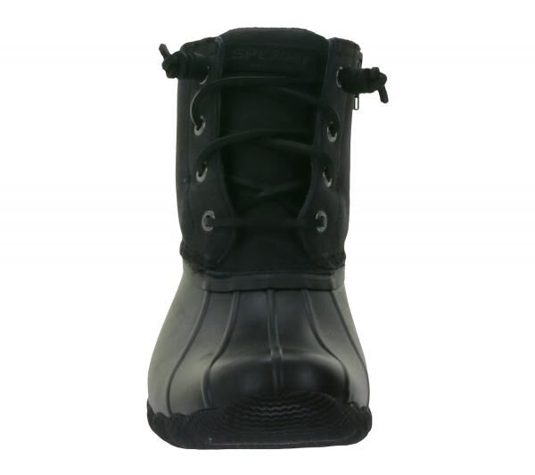 SPERRY Saltwater Damen Boots wasserdichte Stiefelette mit Echtleder und Wave-Siping-Technologie STS88108 Schwarz