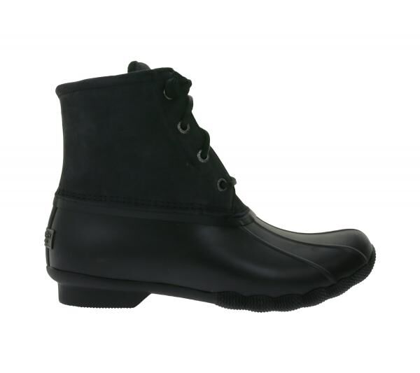 SPERRY Saltwater Damen Boots wasserdichte Stiefelette mit Echtleder und Wave-Siping-Technologie STS88108 Schwarz
