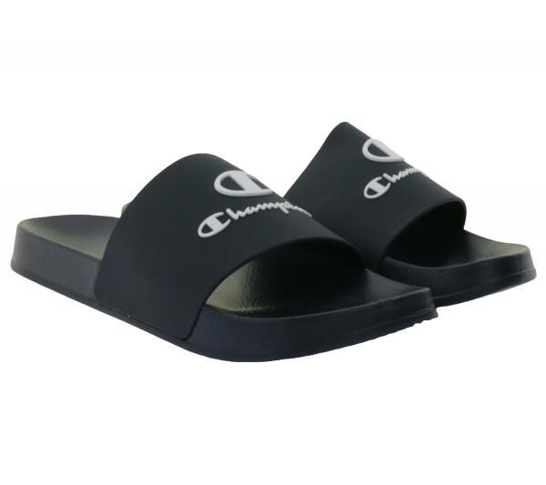 Champion Kos Damen und Herren Bade-Schuhe Badelatschen Sommer-Schuhe Schlupf-Schuhe S22175 KK001 Schwarz