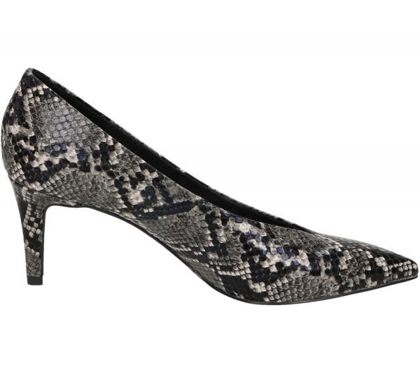 Venturini Milano High Heels gemusterte Damen Abend-Sandaletten mit Stiletto-Absatz 1031228 Schwarz