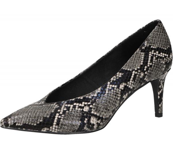 Venturini Milano High Heels gemusterte Damen Abend-Sandaletten mit Stiletto-Absatz 1031228 Schwarz
