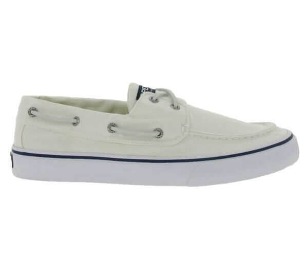 SPERRY Bahama II SW Herren Bootsschuhe Leinen-Schuhe STS22016 Wei&szlig;
