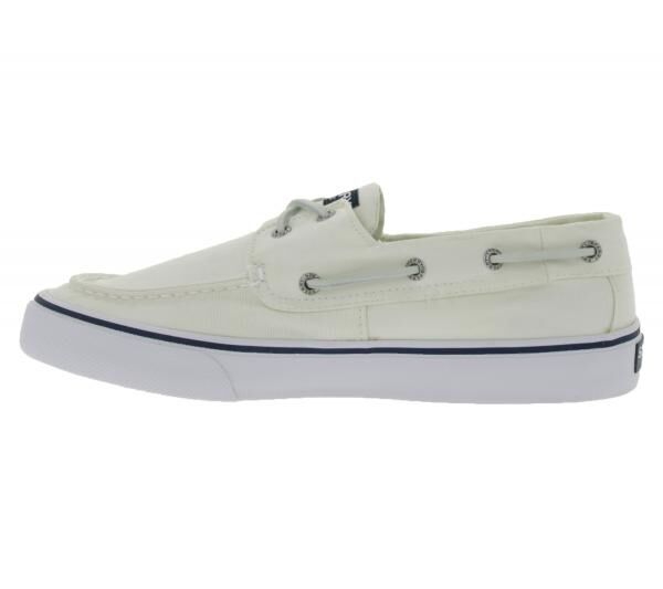 SPERRY Bahama II SW Herren Bootsschuhe Leinen-Schuhe STS22016 Wei&szlig;