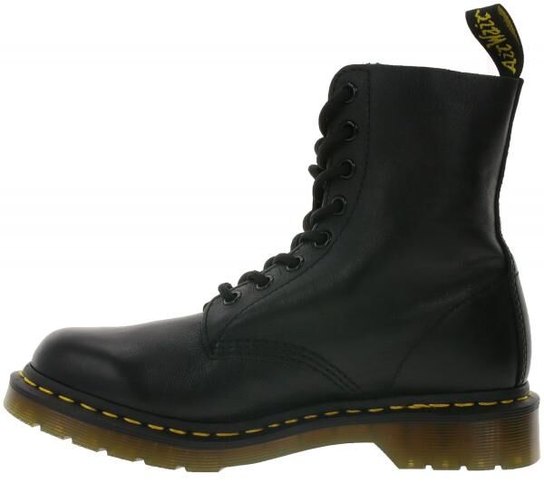 Dr. Martens 1460 Echtleder-Stiefel komfortable Schn&uuml;r-Schuhe mit gelben N&auml;hten 13512006 Schwarz