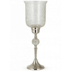 J-Line Windlicht auf Sockel silber 55 cm