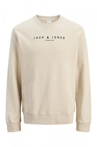 modernes Jack & Jones Herren Sweatshirt mit Baumwolle Beige