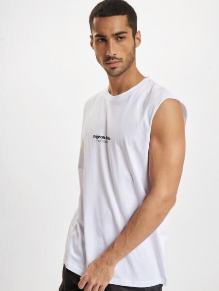 bequemes Jack & Jones Herren T-Shirt mit Baumwolle Wei&szlig;
