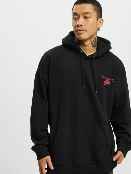 Comfortable Only & Sons Men's Hoodie with Drawstring and Ribbed Cuffs, Black