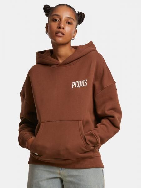 weicher PEQUS Damen Hoodie mit Baumwolle Braun