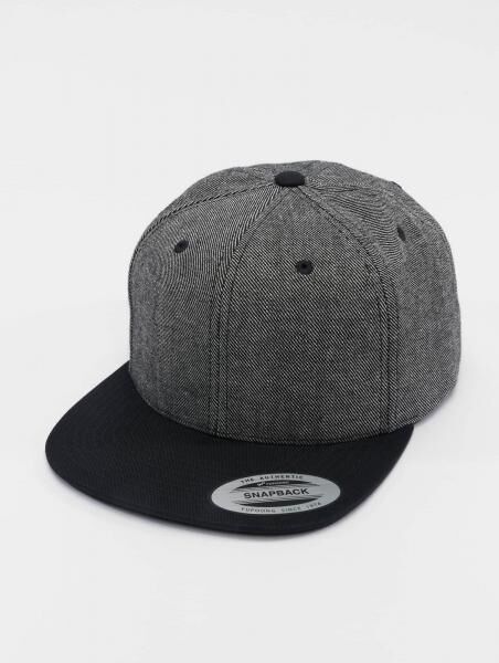 sportliche Flexfit Unisex Cap Stretch mit Baumwolle Grau/Schwarz