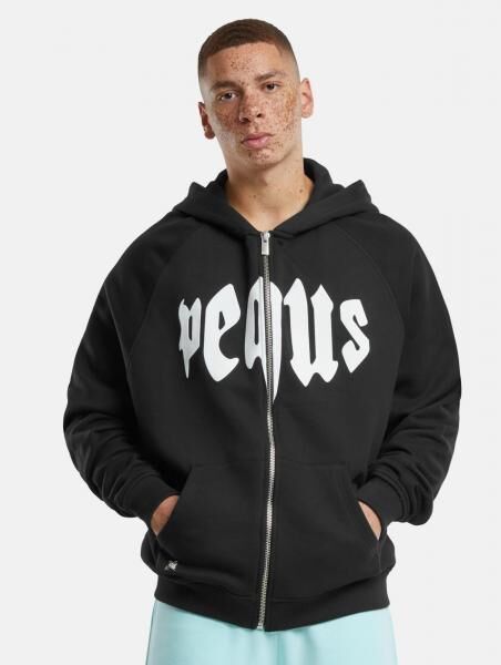 moderner PEQUS Herren Hoodie mit Baumwolle Schwarz