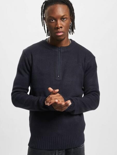 l&auml;ssiges Brandit Herren Sweatshirt Rei&szlig;verschluss Navy