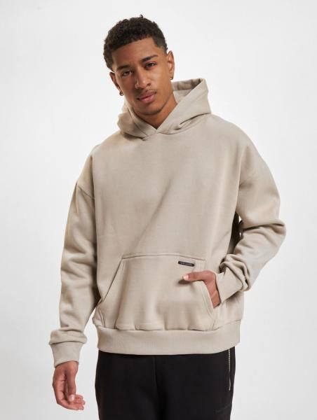 Modern Bazix Republiq Men's Hoodie in Beige Cotton