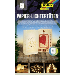 FOLIA - Papierlichttüten HERZEN-5 Stück, 24,5x14x8,5cm