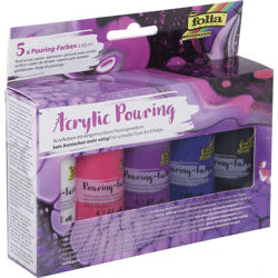FOLIA - Acrylic Pouring-Farben - INTENSIV-5 Farben sortiert à 60ml