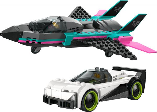 LEGO&reg; City Fahrzeuge - D&uuml;senflieger vs. Rennauto (259 Teile)