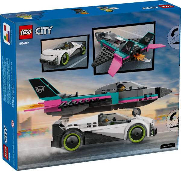 LEGO&reg; City Fahrzeuge - D&uuml;senflieger vs. Rennauto (259 Teile)