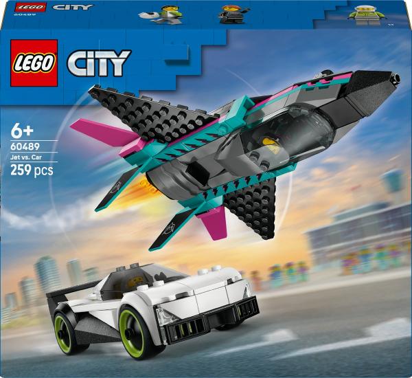 LEGO&reg; City Fahrzeuge - D&uuml;senflieger vs. Rennauto (259 Teile)