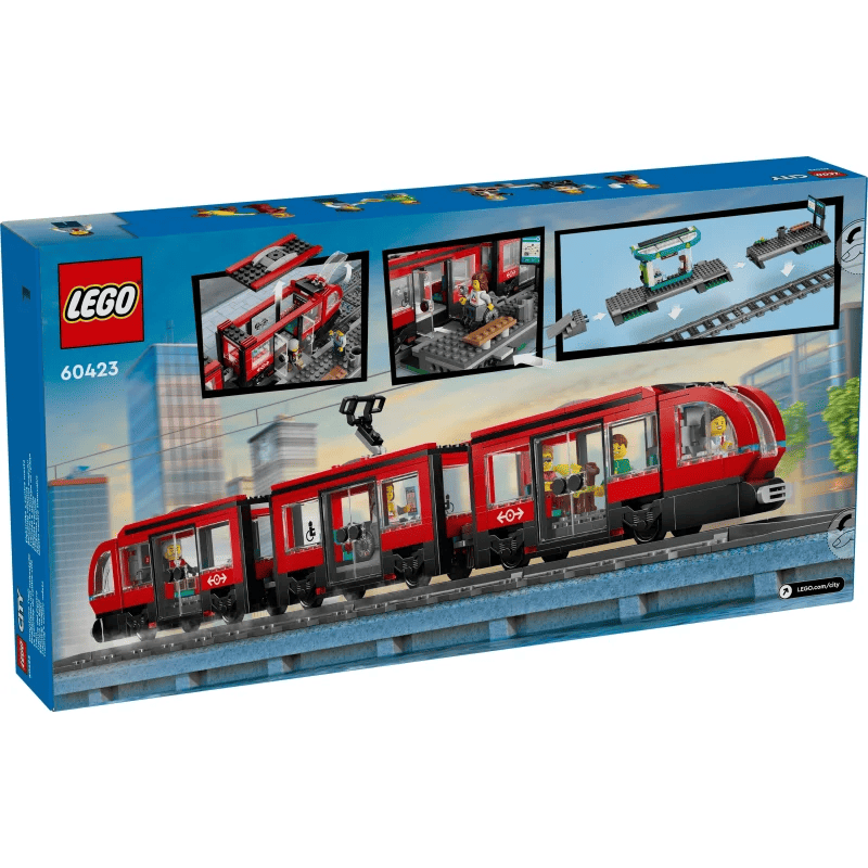 LEGO&reg; City 60423 - Stra&szlig;enbahn mit Haltestelle (811 Teile)
