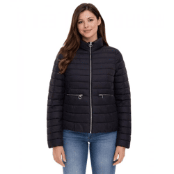 ONLY Madeline Damen stylische Stepp-Jacke Übergangs-Jacke mit Stehkragen Basic-Jacke 15242441 Schwarz