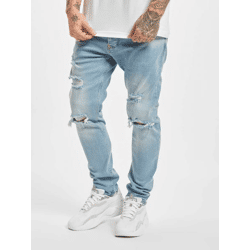 lässige 2Y Premium Herren Jeans Skinny Fit mit Baumwolle Blau