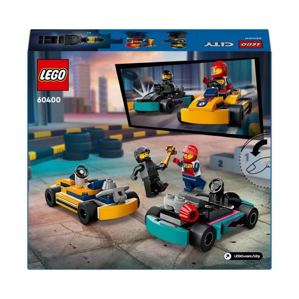LEGO&reg; 60400 City Fahrzeuge - Go-Karts mit Rennfahrern (99 Teile)