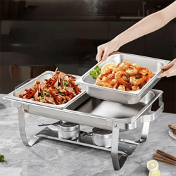 BuffetPro Zweikammer-Chafing-Dish – Großhandel – Edelstahl-Speisenwärmer für die Gastronomie