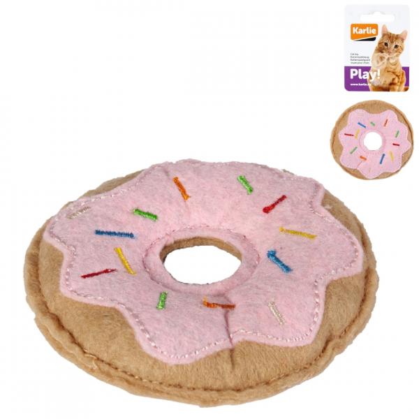 Karlie speelgoed dier donut roze 7,5 cm