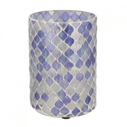 Tealight holder Mosaic L purple 15 cm